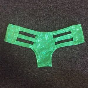 IHeartRaves Hologram Micro Cut Out Booty Shorts
